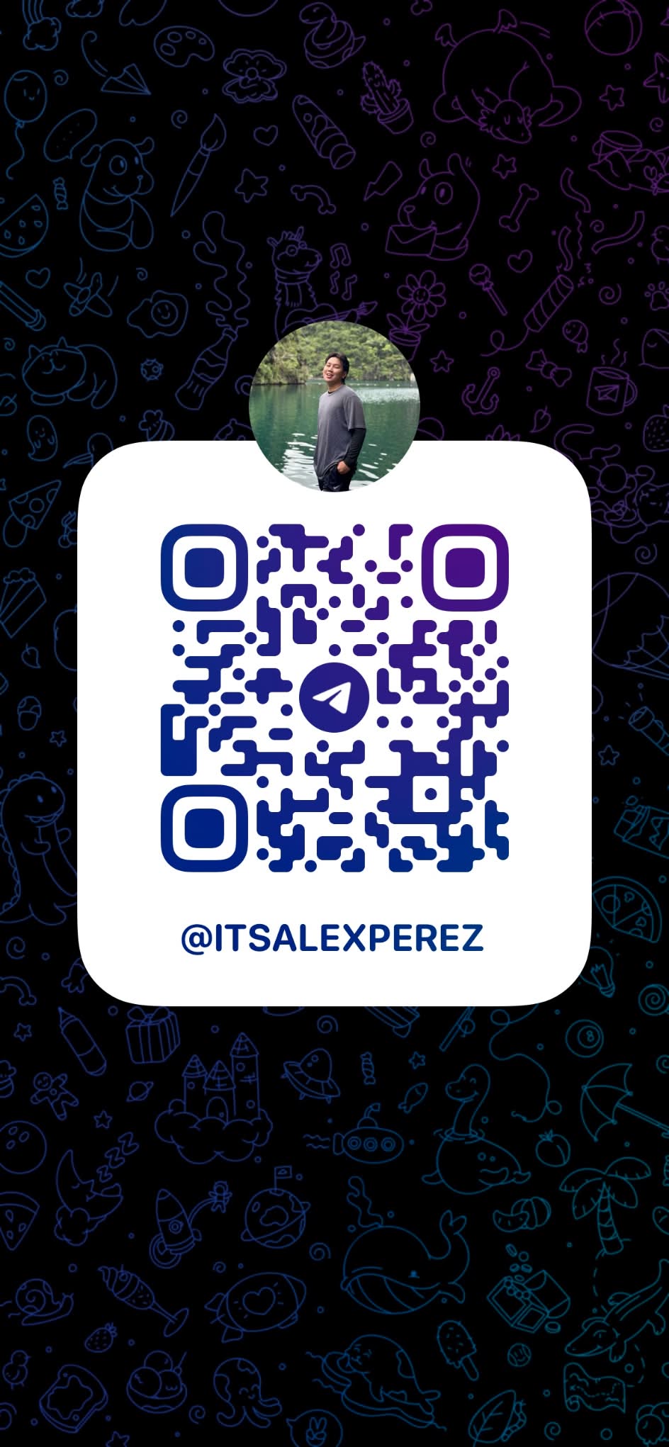 Telegram QR code for @ITSALEXPEREZ — scan to chat